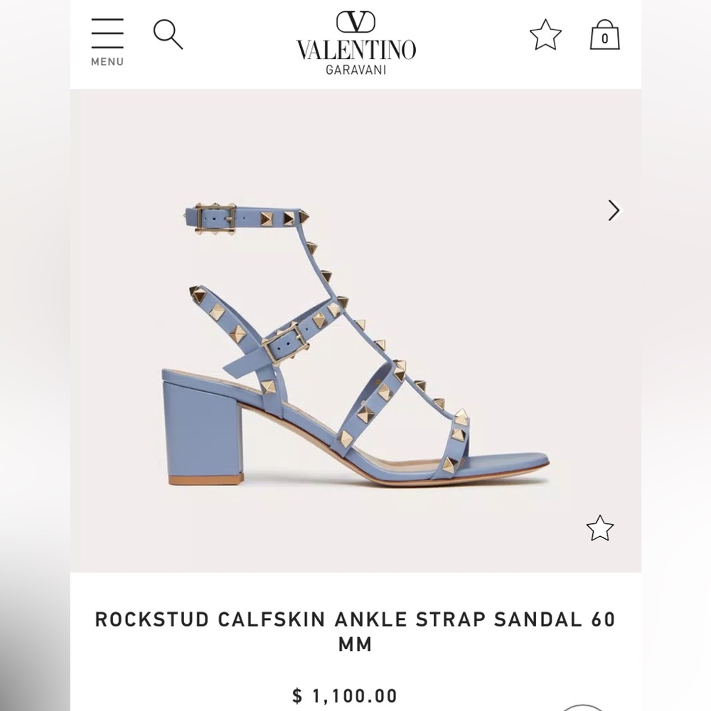 VALENTINO rockstud block heel caged sandal. EXCELLENT condition barely used